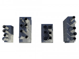 Chimneys model pack Modèle 3D