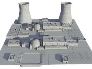 Power Plant Nuclear 3D Model