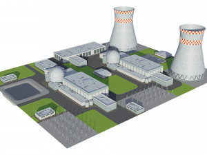Power Plant Nuclear 3D Model