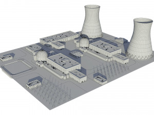 Power Plant Nuclear 3D Model