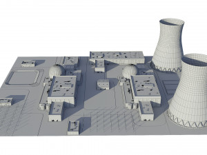 Power Plant Nuclear 3D Model
