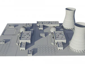 Power Plant Nuclear 3D Model