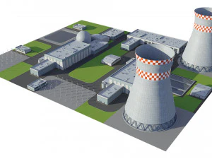 Power Plant Nuclear 3D Model