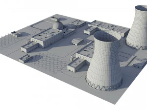 Power Plant Nuclear 3D Model