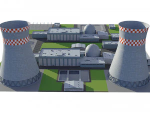 Power Plant Nuclear 3D Model