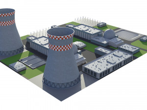 Power Plant Nuclear 3D Model