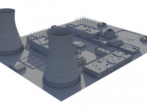 Power Plant Nuclear 3D Model