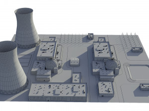 Power Plant Nuclear 3D Model