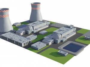 Power Plant Nuclear 3D Model