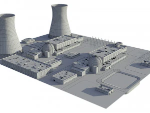 Power Plant Nuclear 3D Model