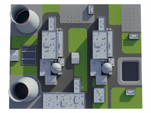 Power Plant Nuclear 3D Model