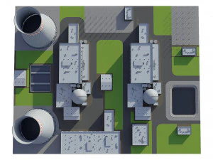 Power Plant Nuclear 3D Model