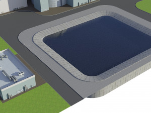 Power Plant Nuclear 3D Model
