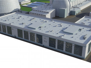 Power Plant Nuclear 3D Model