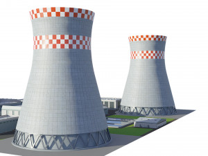Power Plant Nuclear 3D Model