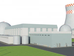 Power Plant Nuclear 3D Model