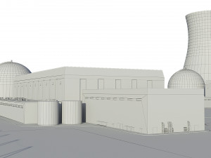 Power Plant Nuclear 3D Model