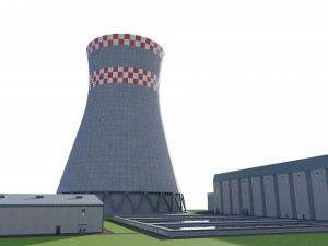 Power Plant Nuclear 3D Model