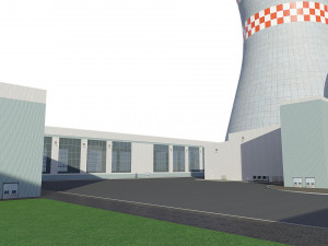 Power Plant Nuclear 3D Model