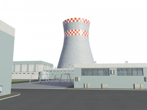 Power Plant Nuclear 3D Model