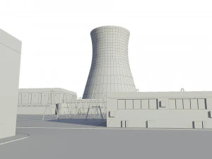 Power Plant Nuclear 3D Model