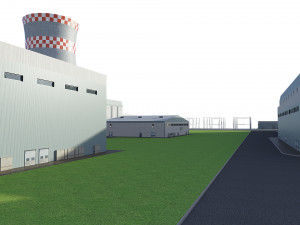 Power Plant Nuclear 3D Model