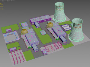 Power Plant Nuclear 3D Model