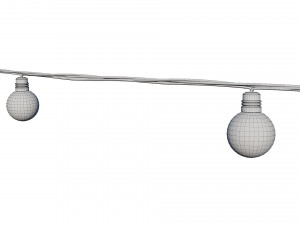 String Lights Edison Lamps 3D-Modell