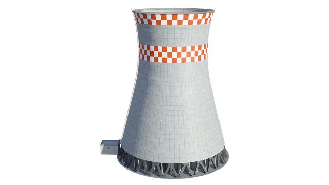 Cooling Tower 3D Model .c4d .max .obj .3ds .fbx .stl .blend 