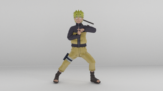 naruto uzumaki by kxbg 3D Модель .c4d .max .obj .3ds .fbx .stl .blend 