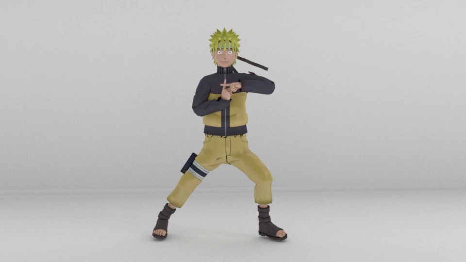 naruto uzumaki by kxbg 3D Model .c4d .max .obj .3ds .fbx .stl .blend 