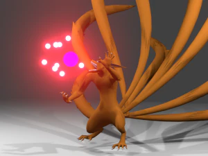 raposa de nove caudas por kxbg Modelo 3D