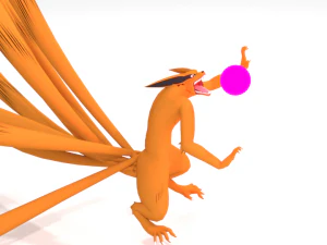 raposa de nove caudas por kxbg Modelo 3D