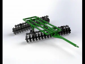 ciężka brona talerzowa Model 3D