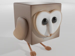 animal - owl character 3D Model