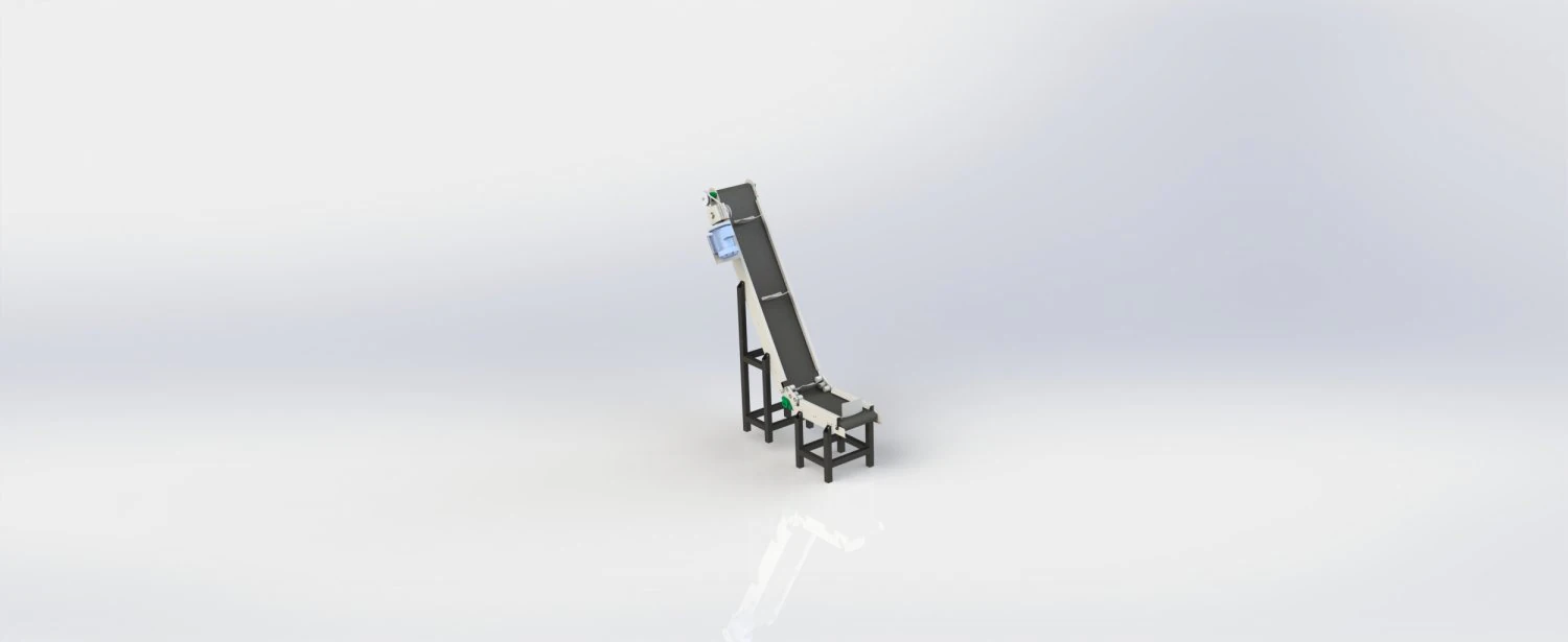 angled belt elevator conveyor 3D Model .c4d .max .obj .3ds .fbx .stl .blend 
