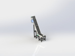 angled belt elevator conveyor Modelo 3D