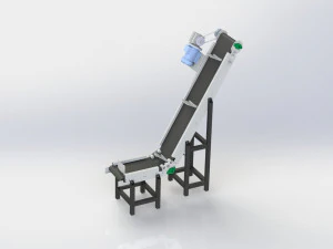 angled belt elevator conveyor 3D Model