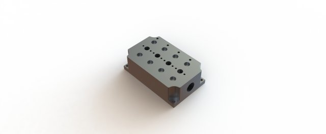pneumatic manifold block Modelo 3D .c4d .max .obj .3ds .fbx .stl .blend 