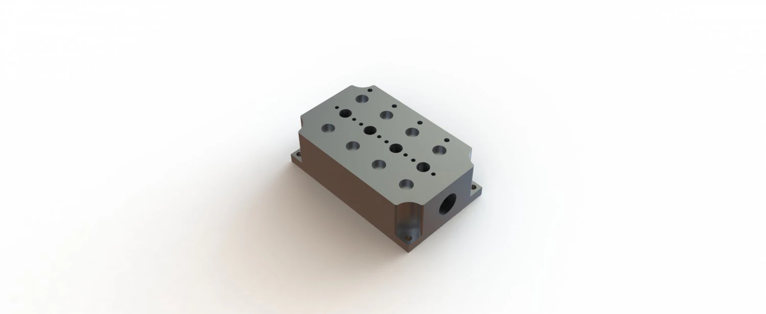 pneumatic manifold block 3D Model .c4d .max .obj .3ds .fbx .stl .blend 
