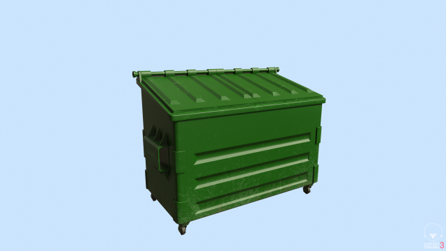 dumpster 3D 模型 .c4d .max .obj .3ds .fbx .stl .blend 