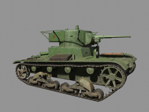 tank t-26 lowpoly soviet union 3D Model