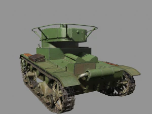 tank t-26 lowpoly soviet union 3D Model