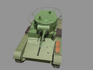 tank t-26 lowpoly soviet union 3D Model