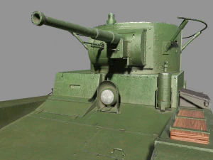 tank t-26 lowpoly soviet union 3D Model