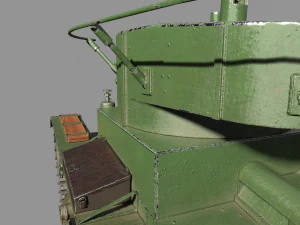 tank t-26 lowpoly soviet union 3D Model