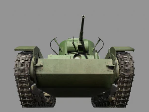 tank t-26 lowpoly soviet union 3D Model