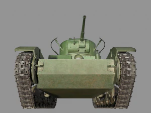 tank t-26 lowpoly soviet union 3D Model
