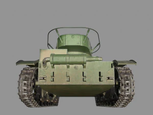 tank t-26 lowpoly soviet union 3D Model