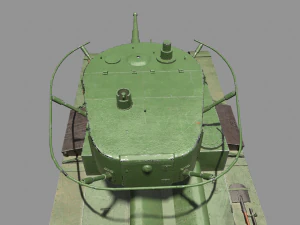 tank t-26 lowpoly soviet union 3D Model